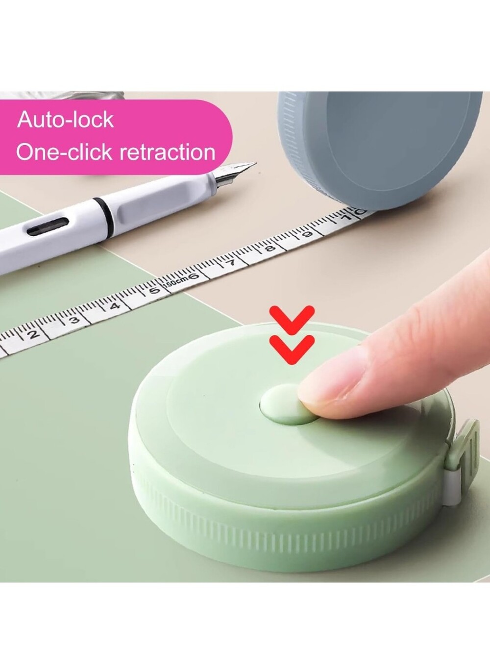 MINI MEASURE TAPE (Pick 2💗 💚🤍 Color) - Picture 4 of 8